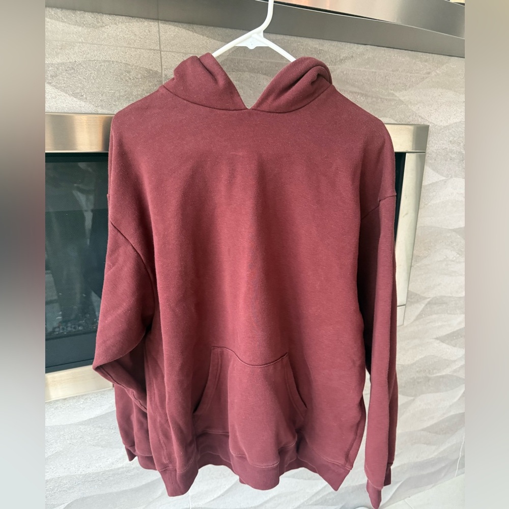 SKIMS oversized Burgundy Hoodie cotton fleece